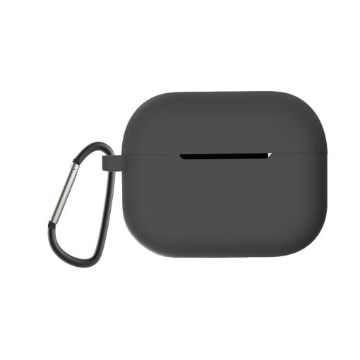 Foto - Silikonové pouzdro pro Airpods Pro 2 s karabinou - Černá