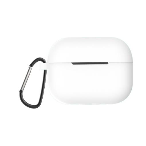 Foto - Silikonové pouzdro pro Airpods Pro 2 s karabinou - Bílá