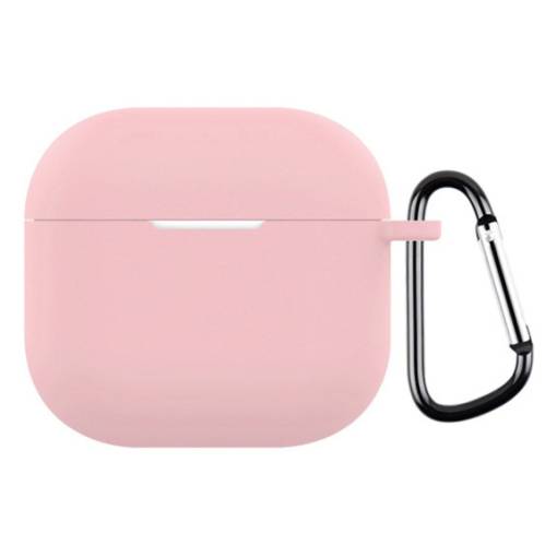 Foto - Silikonové pouzdro pro Airpods 4 s karabinou - Růžová