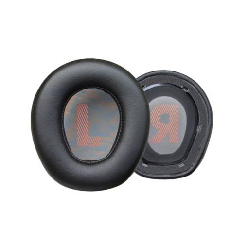 Foto - Náhradní náušníky pro sluchátka JBL Quantum 910 - Černé s červeným vnitřkem, kožené