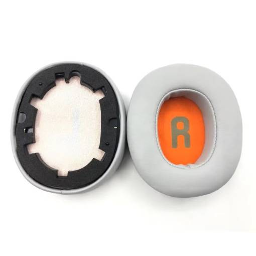 Foto - Náhradní náušníky pro sluchátka JBL JR 460NC - Bílé, kožené