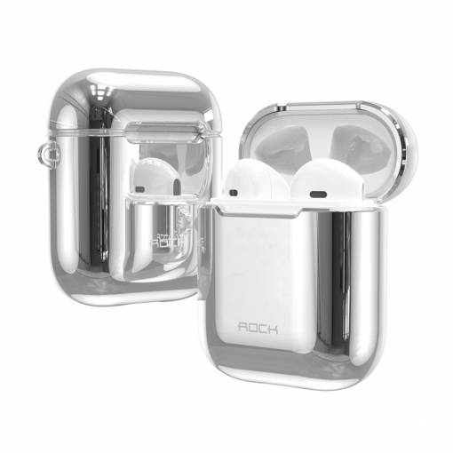Foto - ROCK Pouzdro pro Apple Airpods - Stříbrná