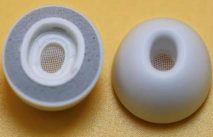 Náhradní špunty na sluchátka Airpods Pro / Pro 2, velikost M - Bílé a šedé, silikon a paměťová pěna